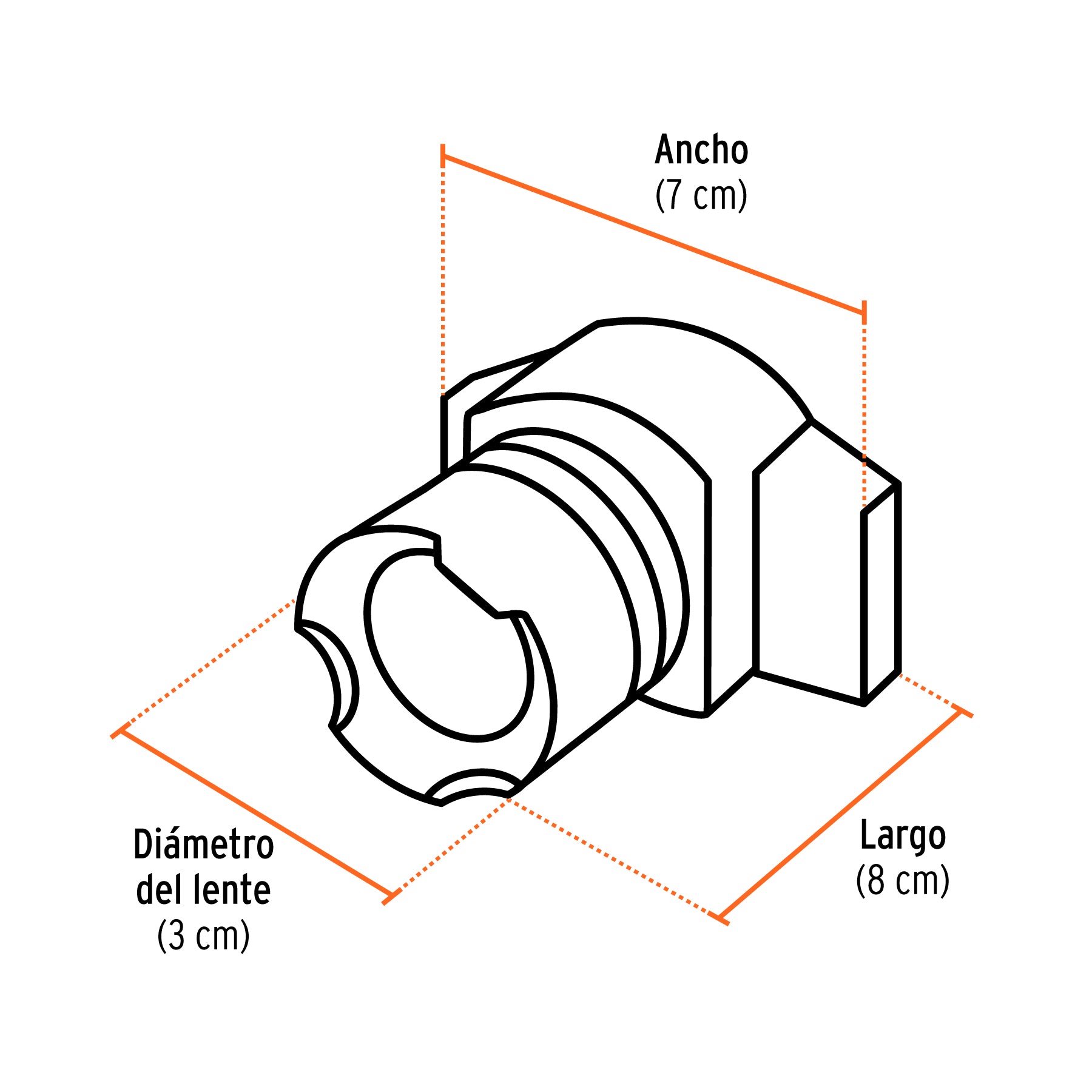 Linterna para cabeza de1 Led, 60 lúmenes, recargable
