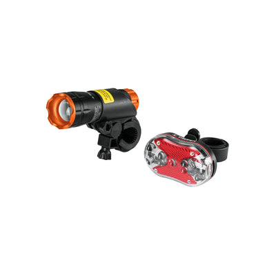Linternas para bicicleta, delantera y trasera, kit 2 piezas