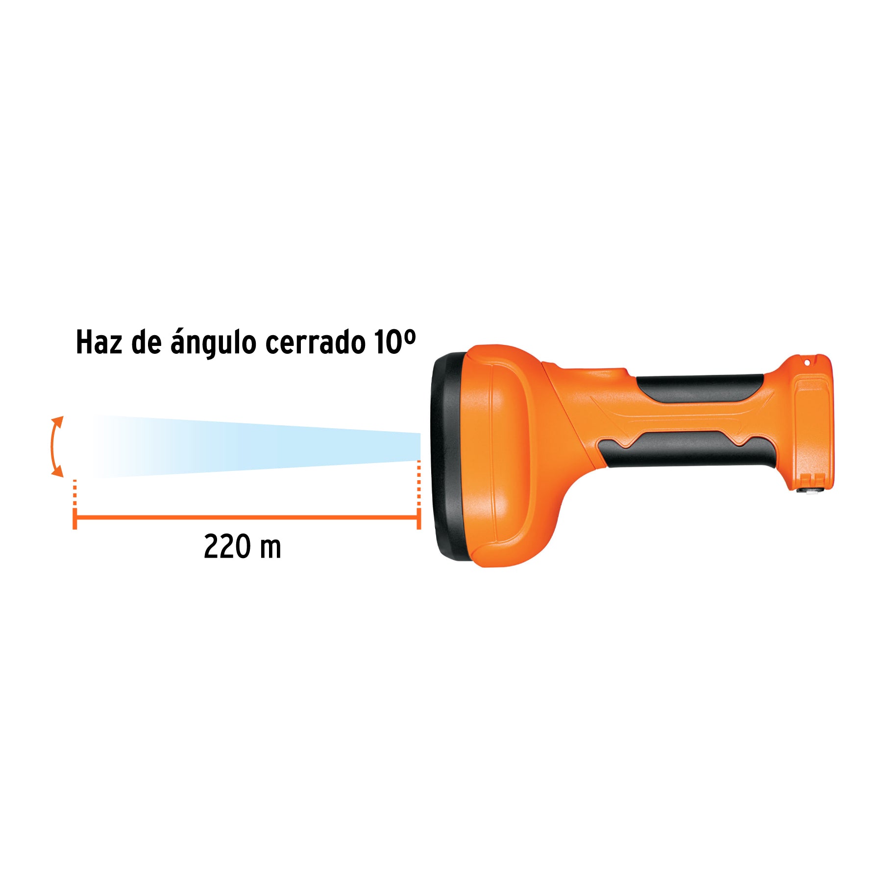 Linterna recargable de leds, 70 lúmenes