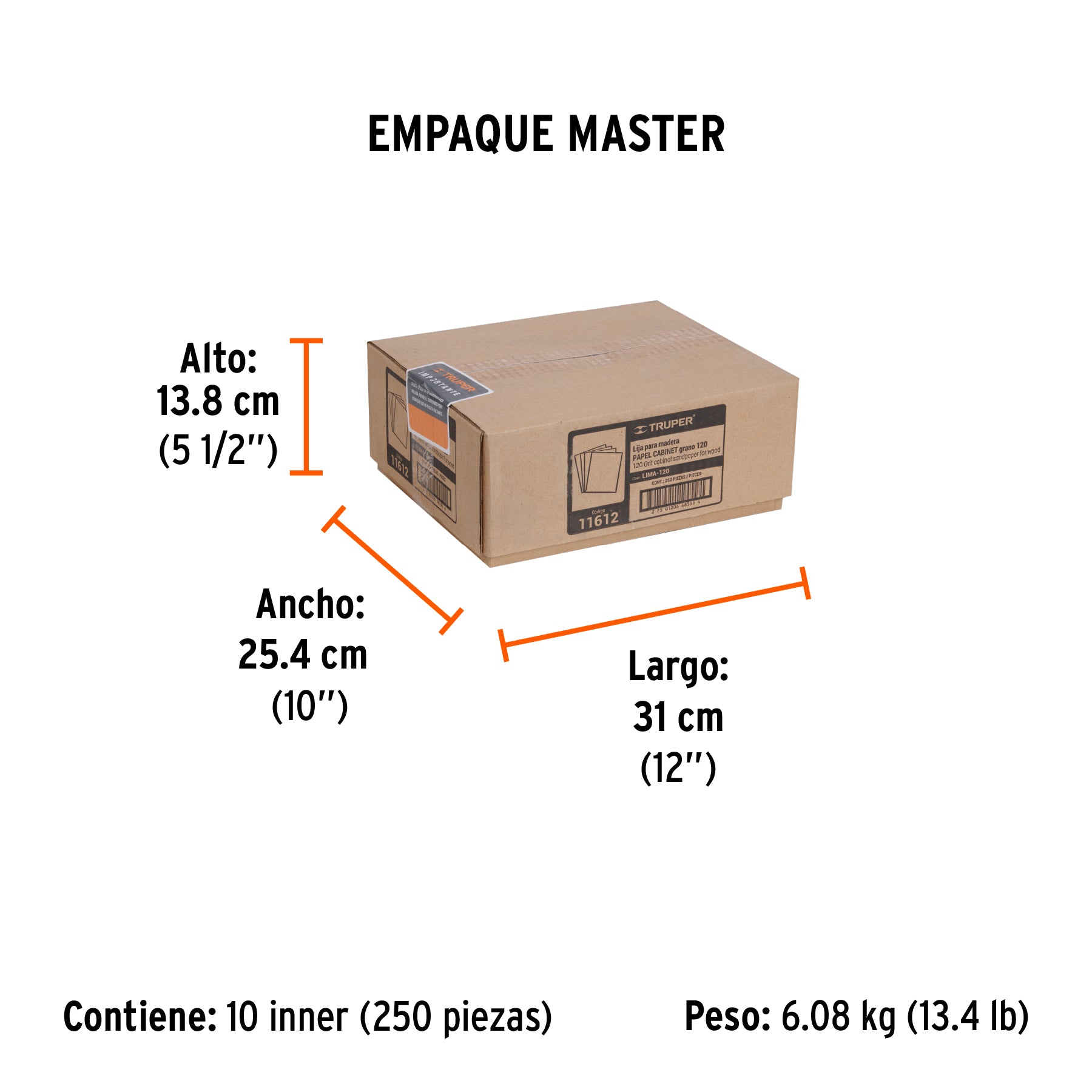 Lija para madera, grano 120