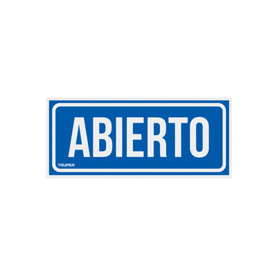Letrero de señalización "ABIERTO/CERRADO", 28 x 12 cm