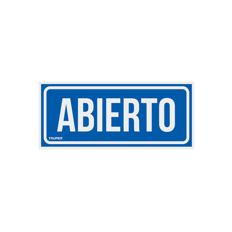 Letrero de señalización "ABIERTO/CERRADO", 28 x 12 cm