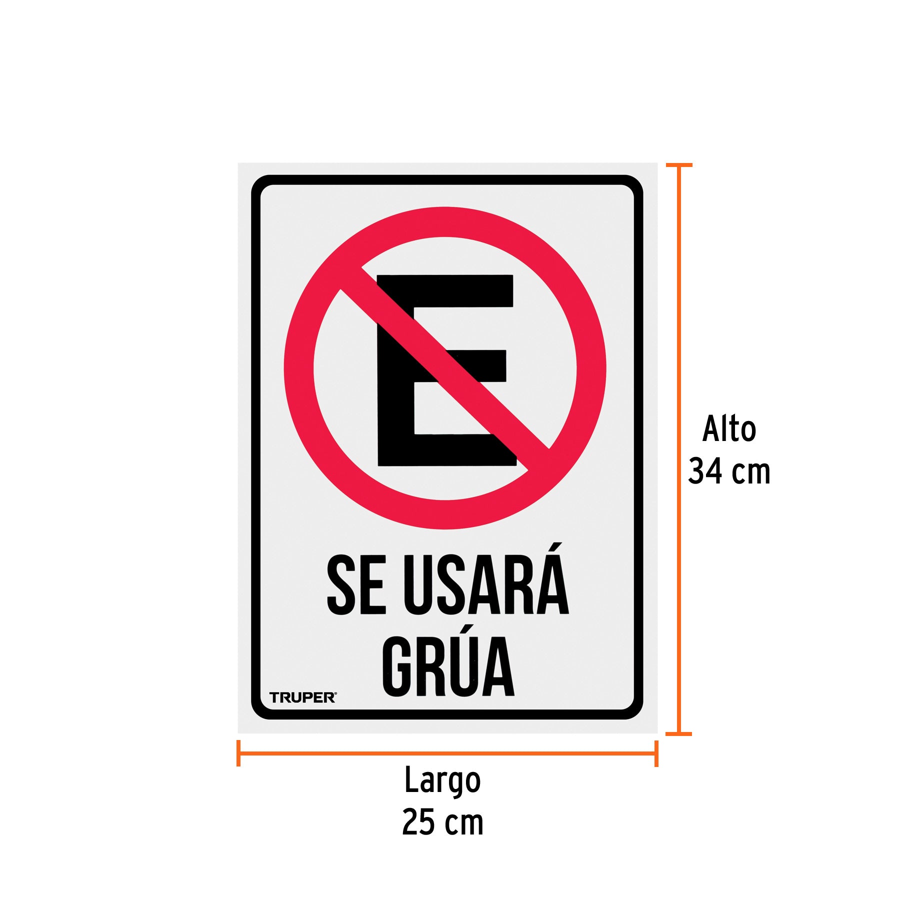 Letrero de señalización "NO ESTACIONARSE", 25 x 34 cm