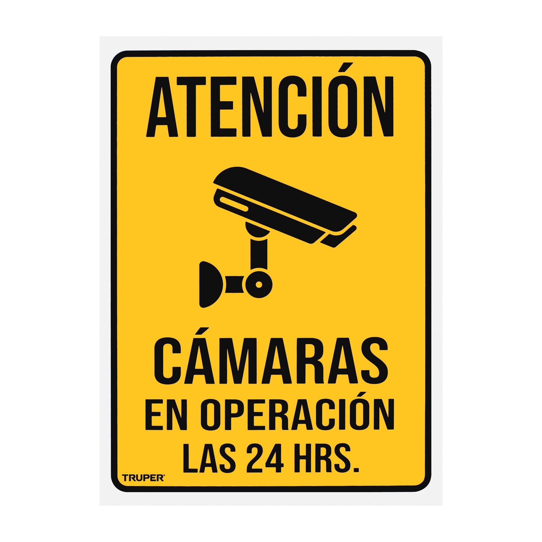 Letrero de señalización 'CÁMARAS EN OPERACIÓN', 25 x 34 cm