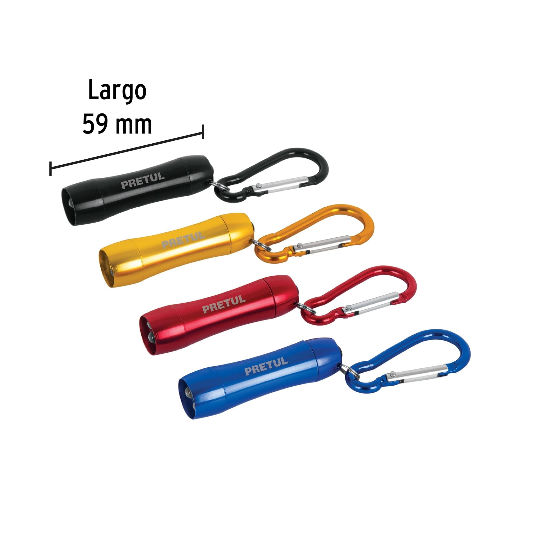 Llavero tipo linterna con LED, incluye pila LR41