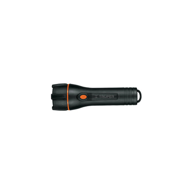 Linterna plástica, LED, luz directa, 2 pilas D, 180 Lm