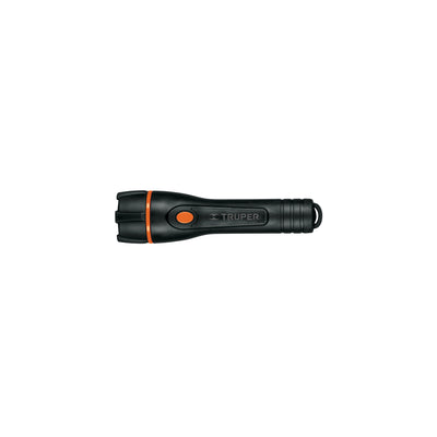 Linterna plástica, LED, luz directa, 2 pilas AA, 80 Lm