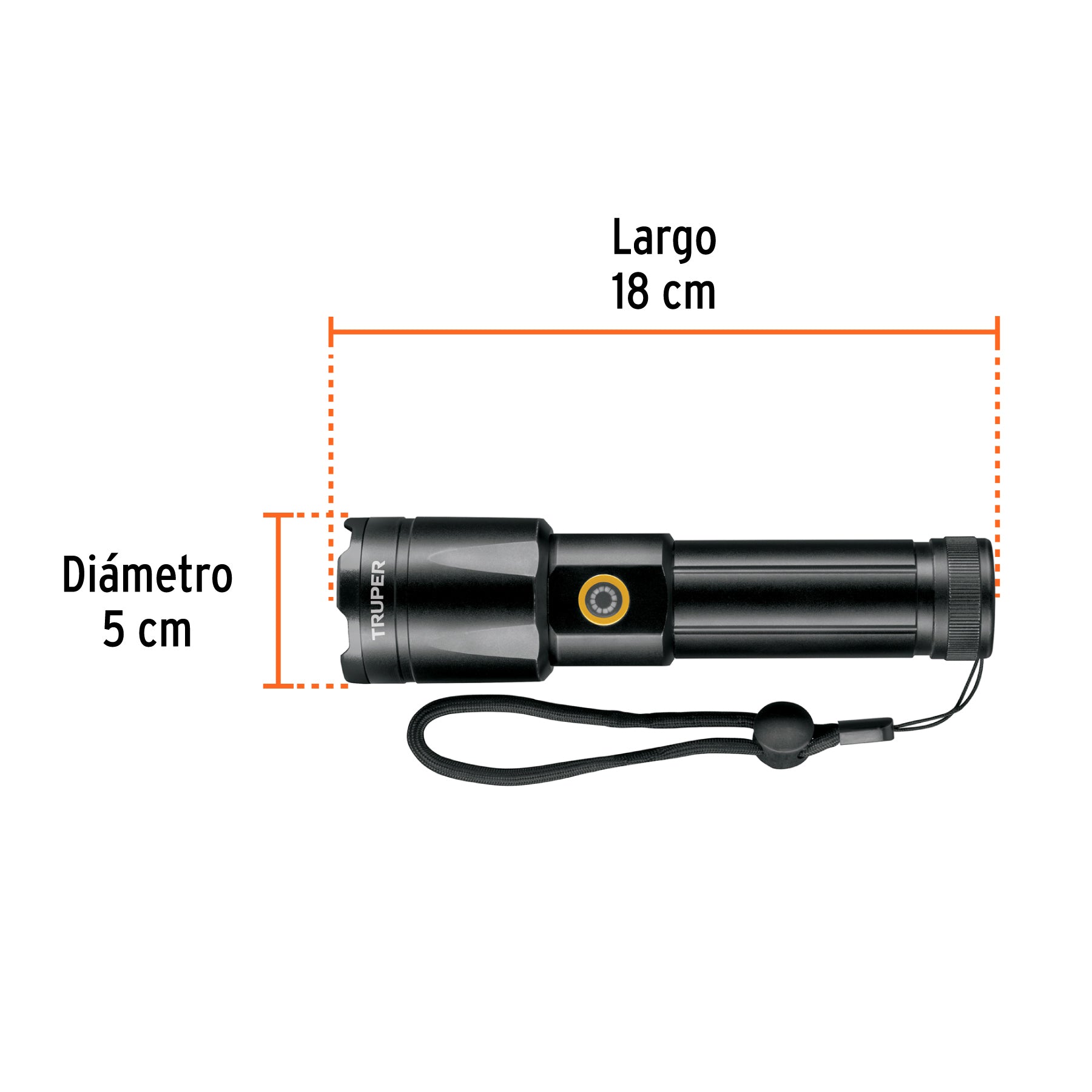 Linterna LED recargable, de aluminio 1200 lm, Truper