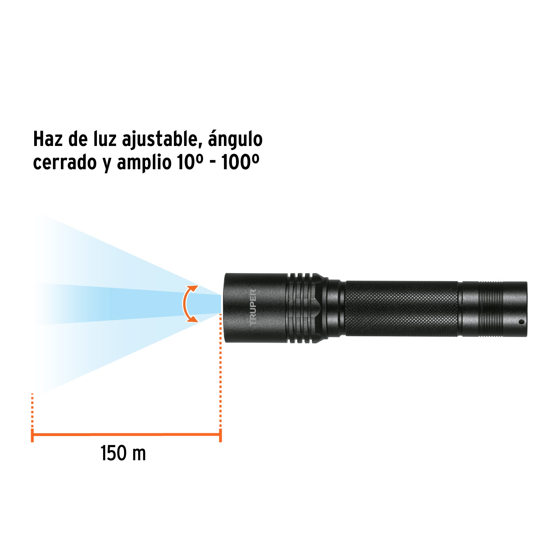 Linterna LED recargable de aluminio, 130 lúmenes