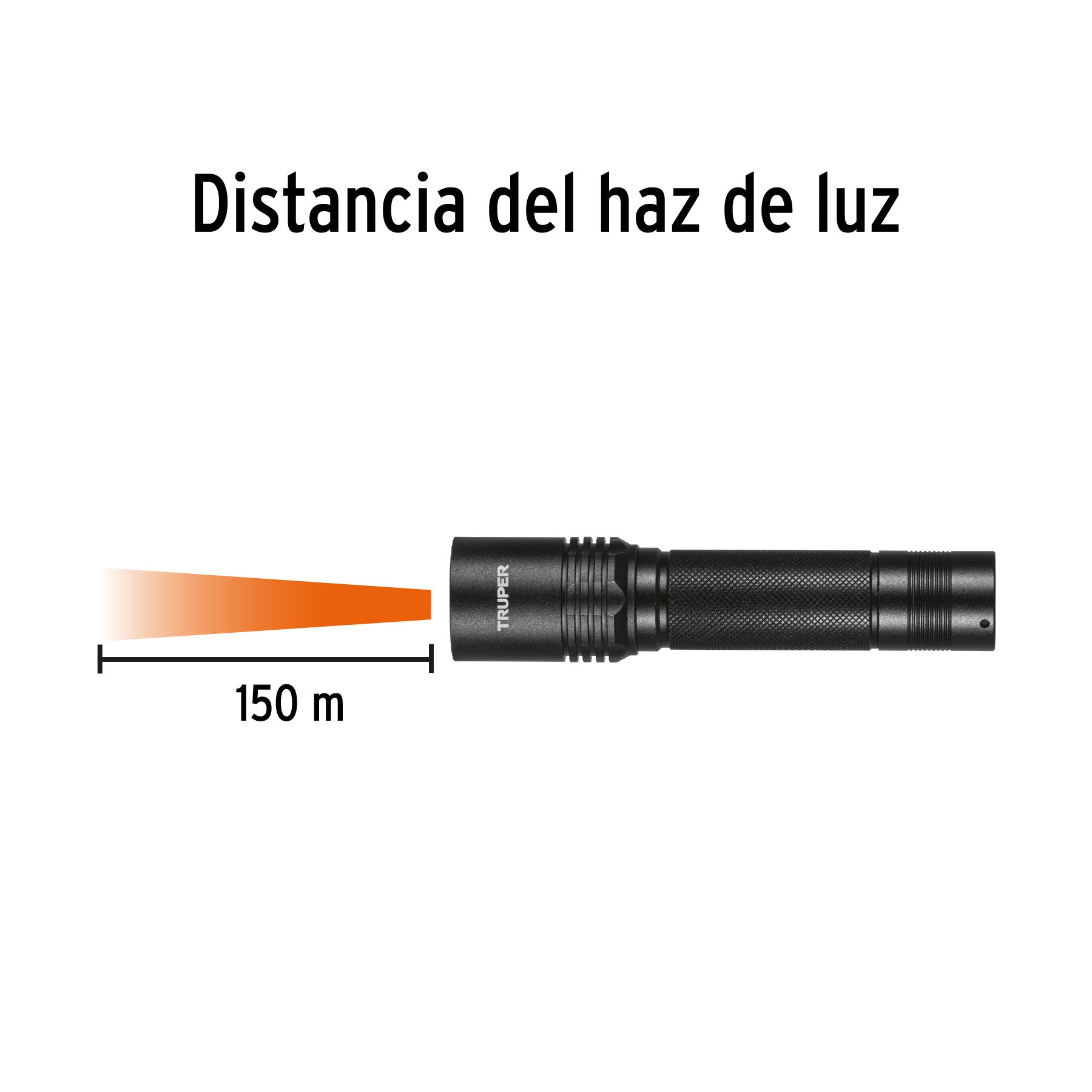 Linterna LED recargable de aluminio, 130 lúmenes
