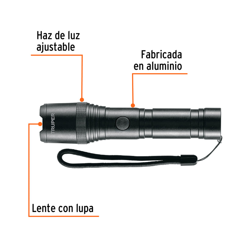 Linterna LED recargable, de aluminio, 420 lm, TRUPER