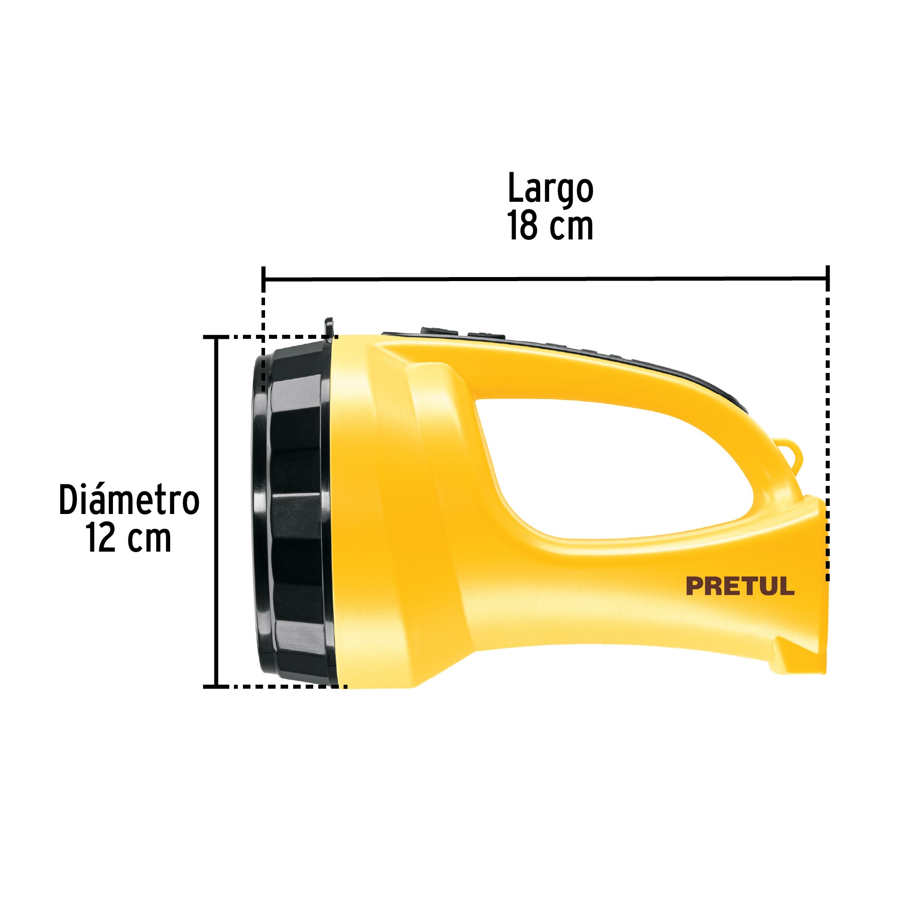 Linterna recargable de Leds, 145 lúmenes, Pretul