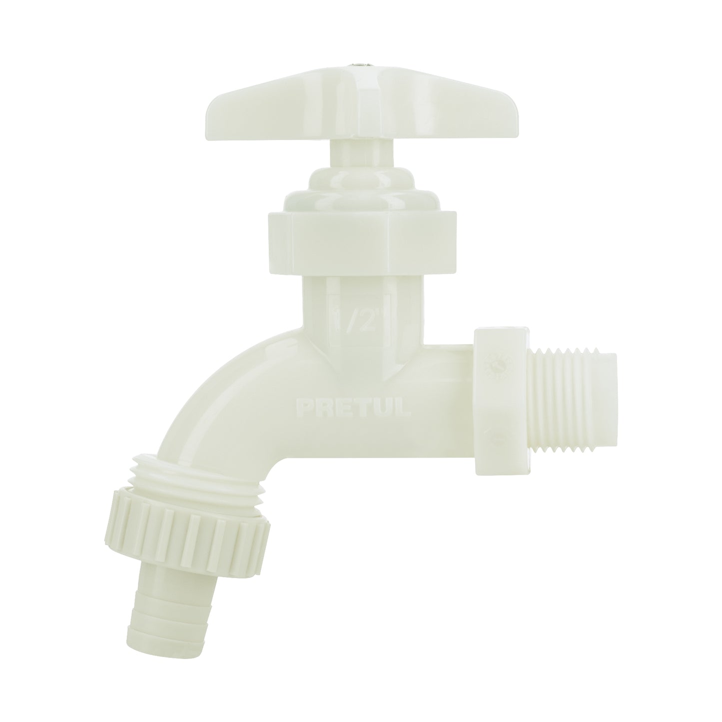 Llave de naríz para jardín, 59 gr, 1/2", plástica, Pretul