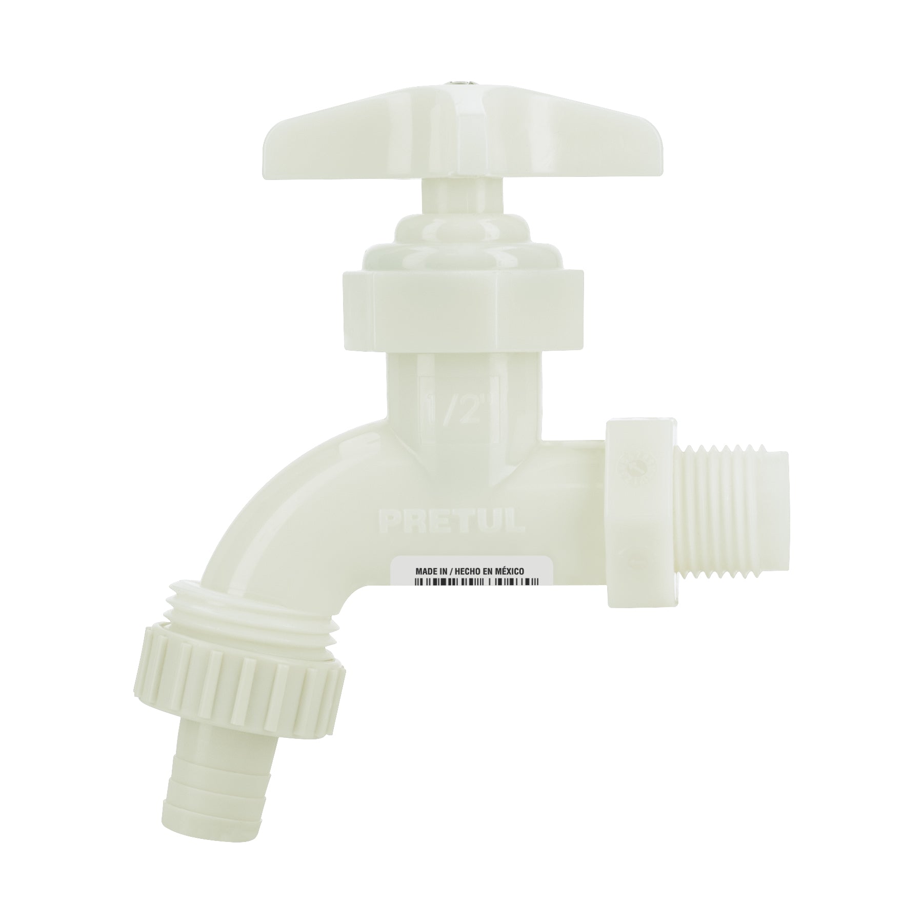 Llave de naríz para jardín, 59 gr, 1/2", plástica, Pretul
