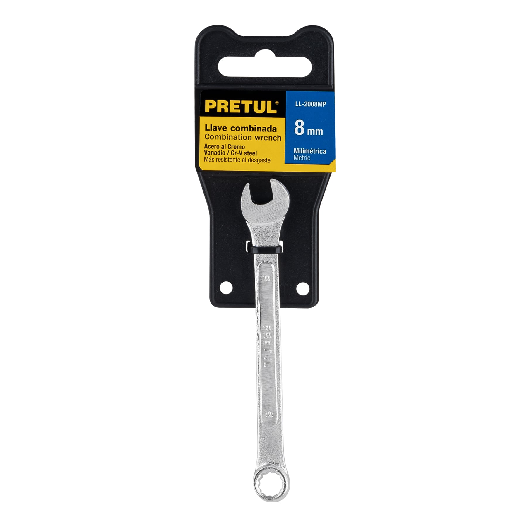 Llave combinada mm, 8 x 120 mm, pretul