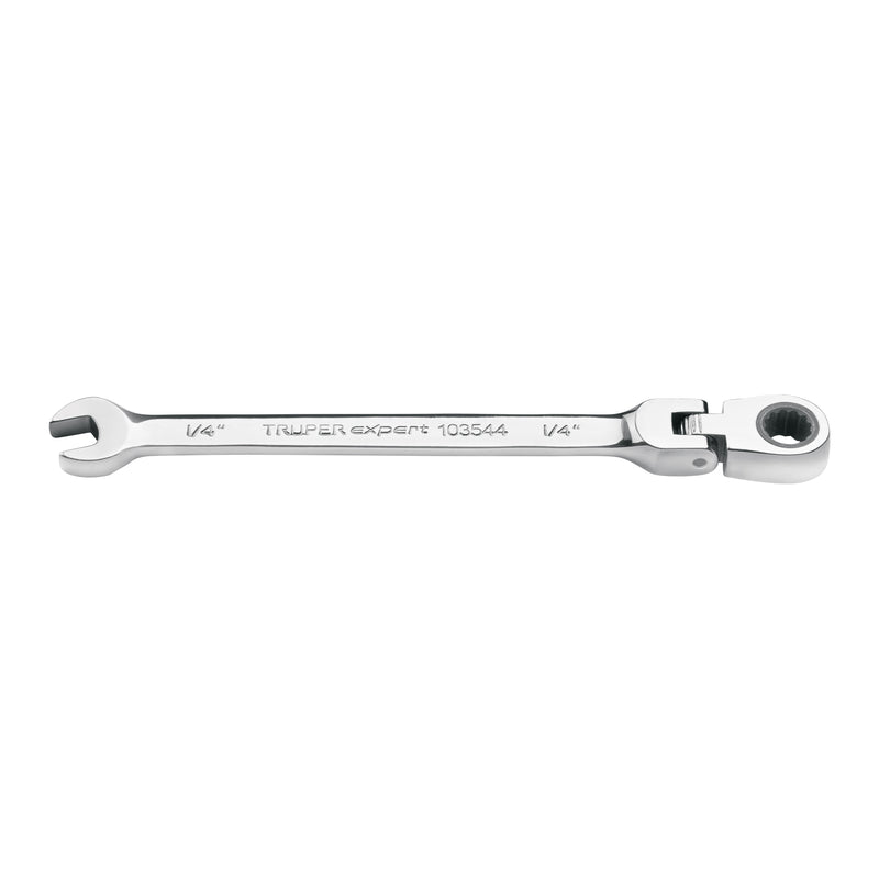 Llave combinada con matraca 1/4" flexible, EXPERT