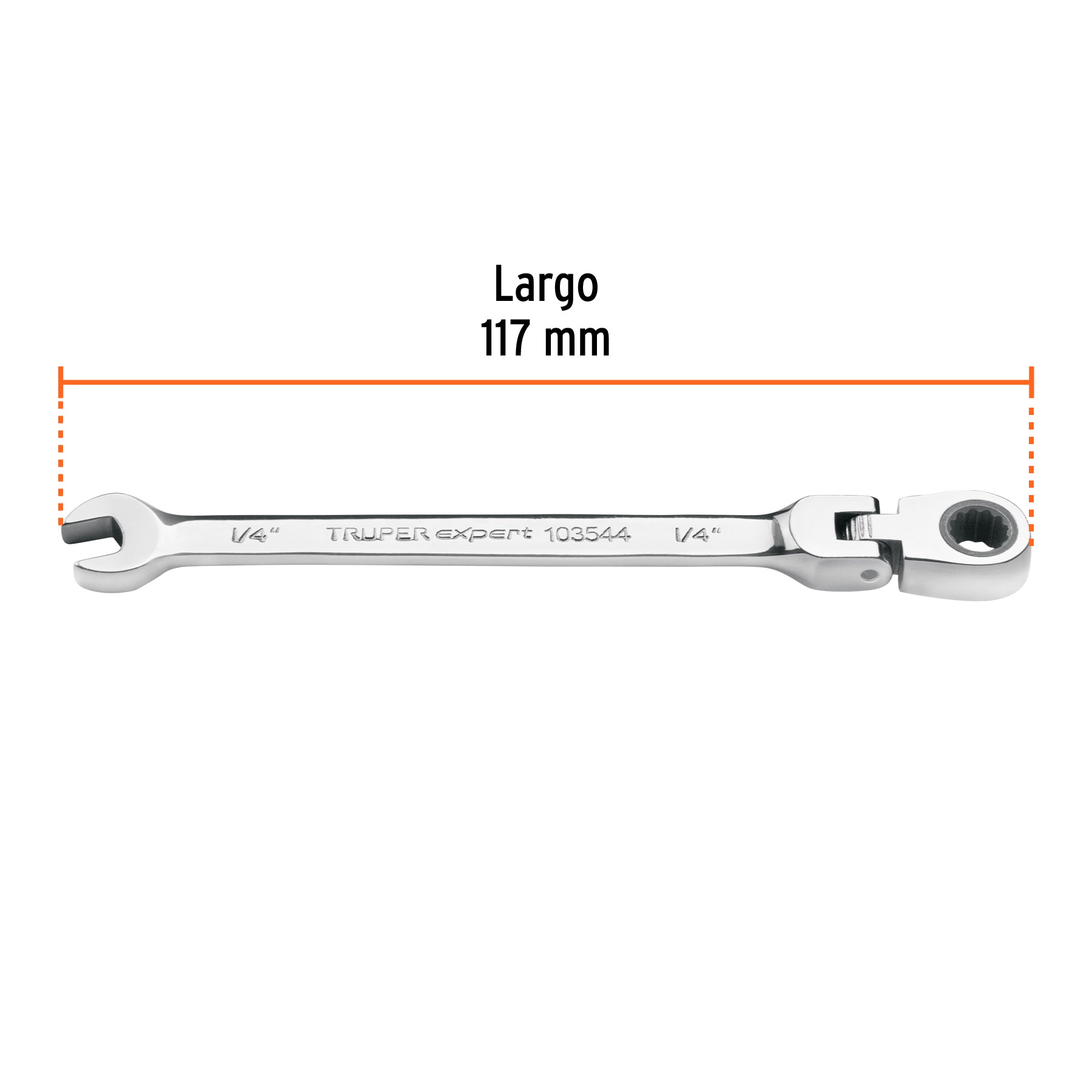 Llave combinada con matraca 1/4' flexible, Expert