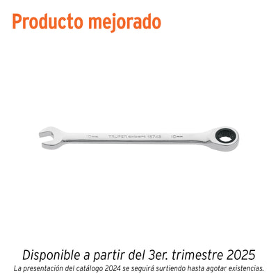 Llave combinada con matraca, 10 x 154 mm, Truper Expert