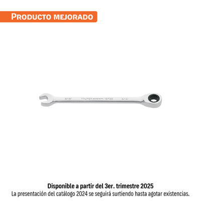 Llave combinada con matraca, 5/16" x 135 mm, Truper Expert