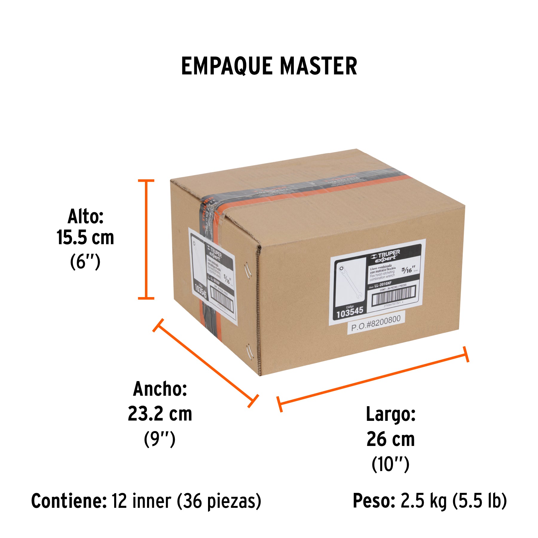 Llave combinada con matraca 5/16' flexible, Expert