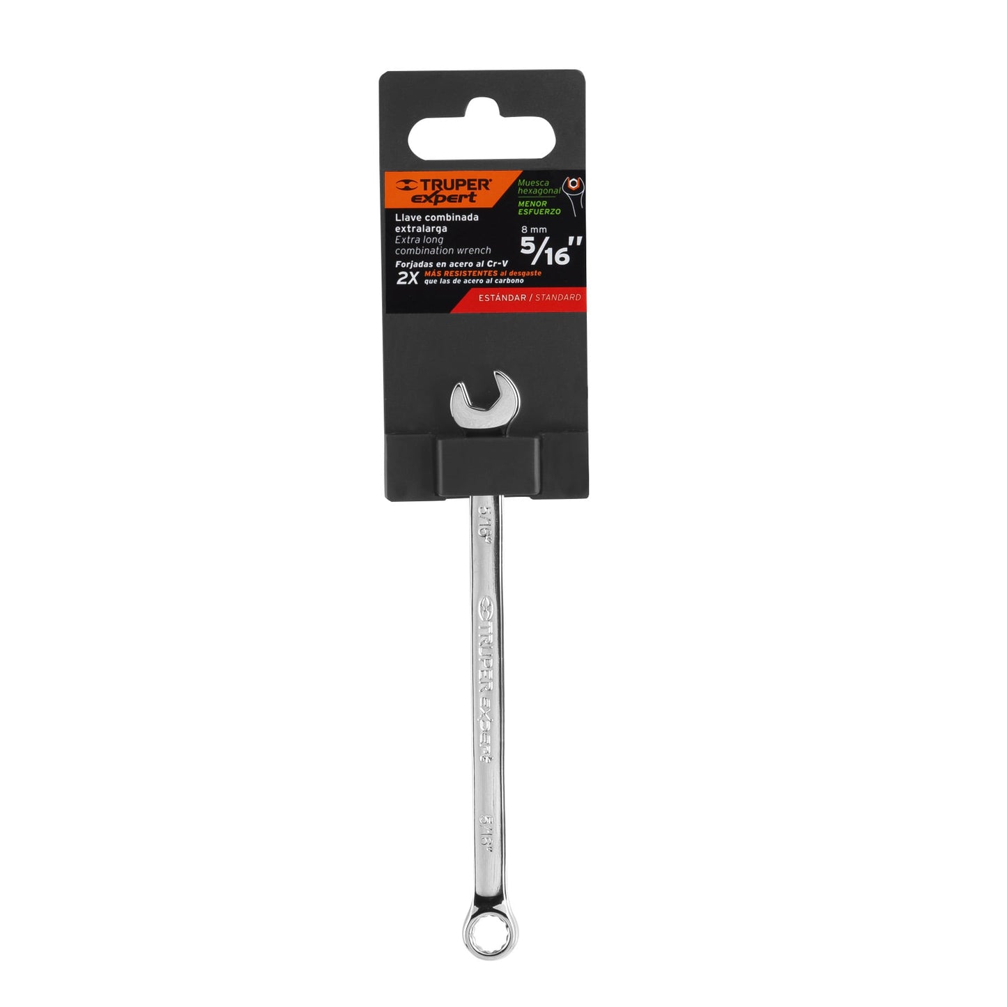 Llave combinada, extralarga, 5/16" x 145 mm