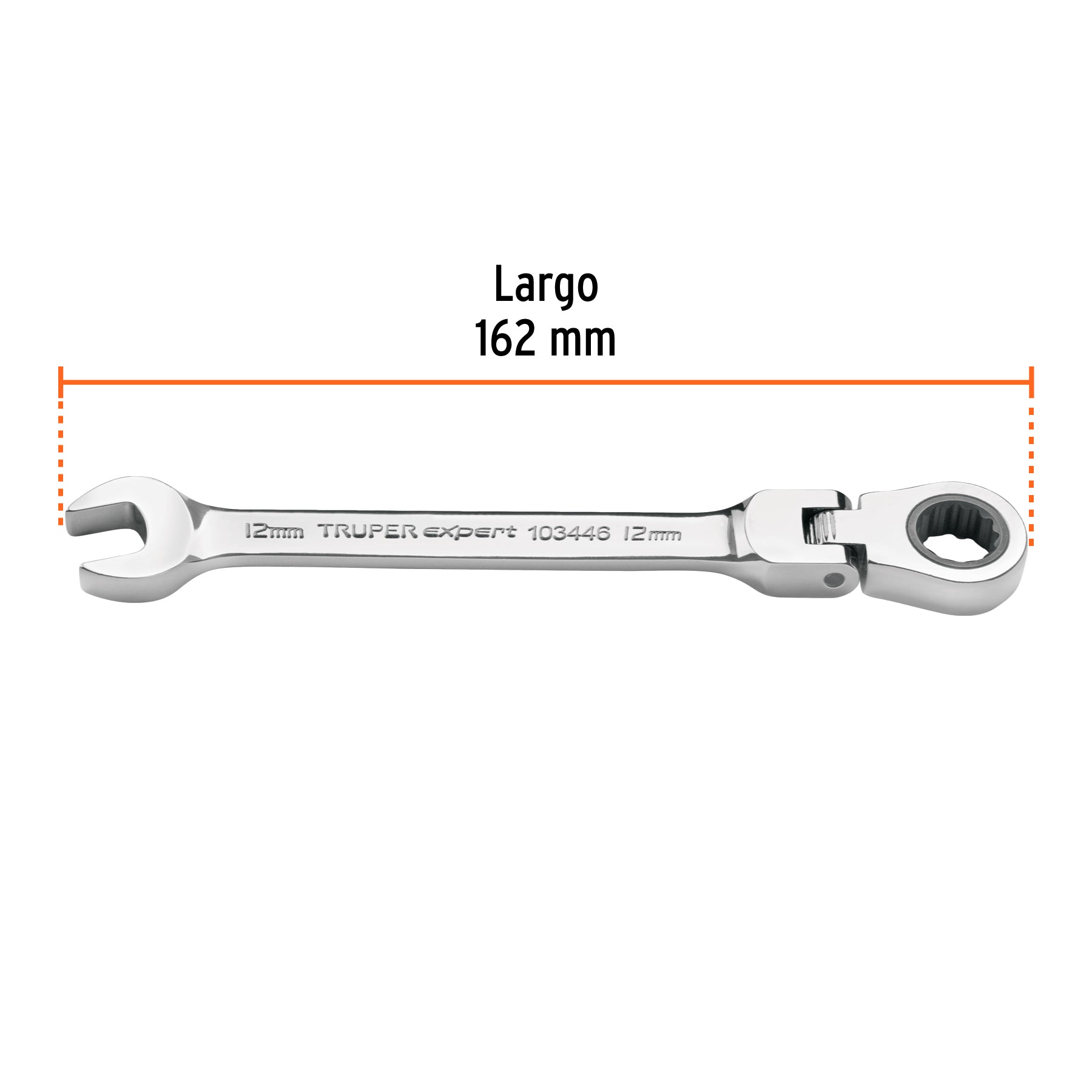 Llave combinada con matraca 12 mm flexible, Expert