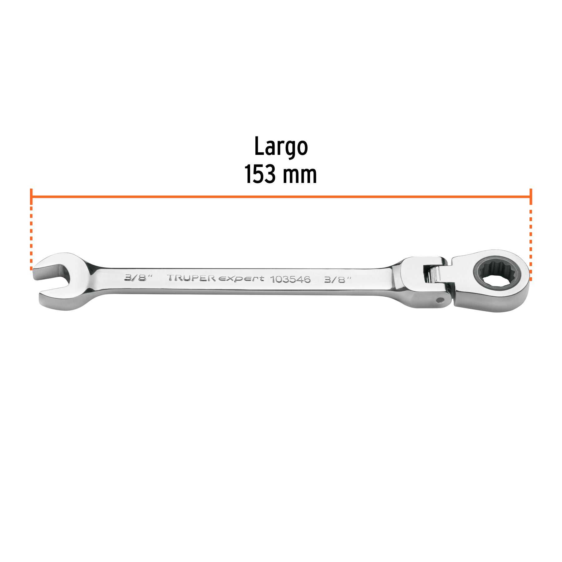 Llave combinada con matraca 3/8' flexible, Expert