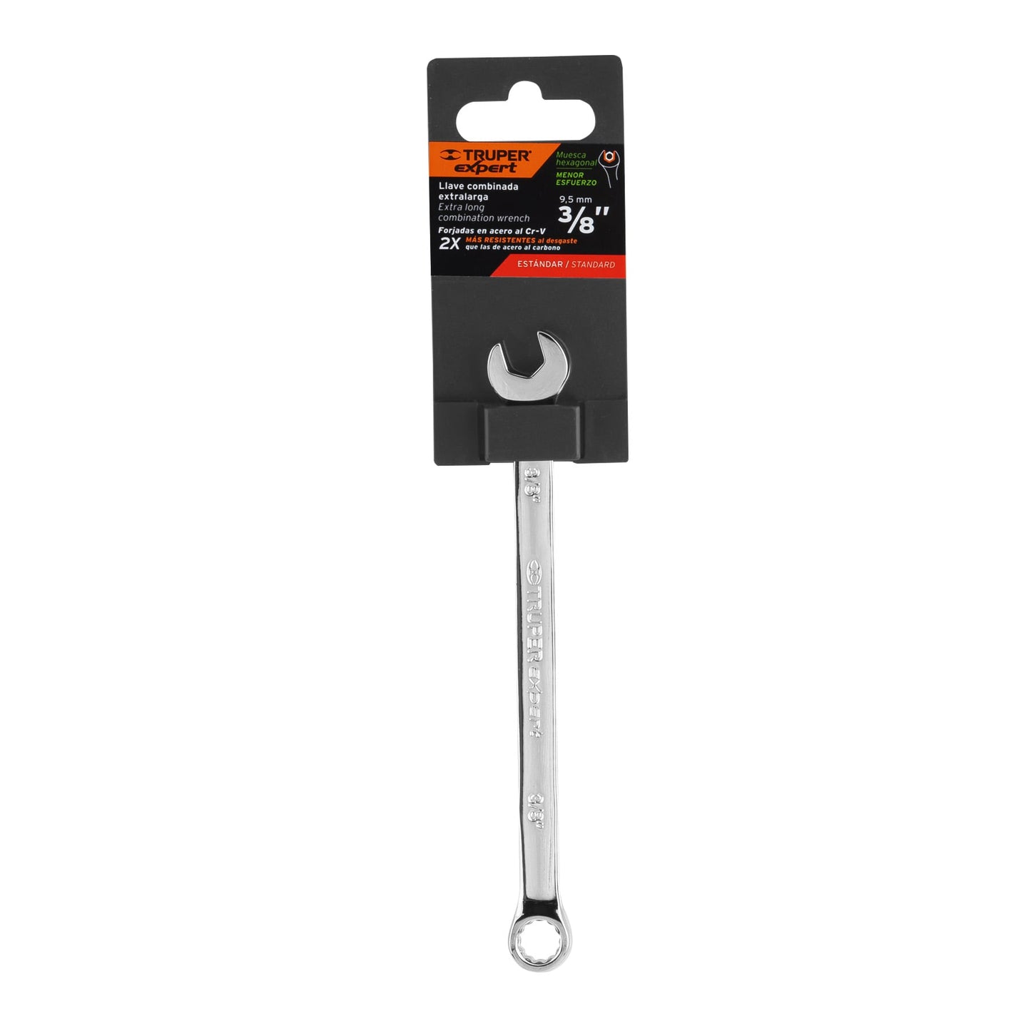 Llave combinada, extralarga, 3/8" x 164 mm