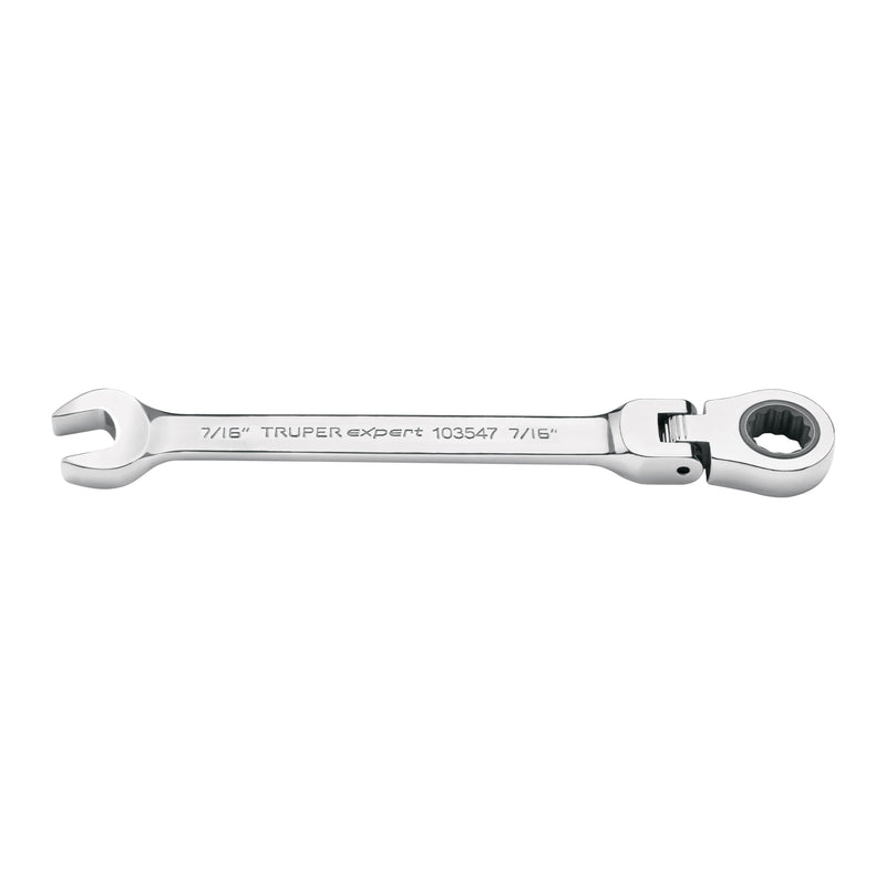 Llave combinada con matraca 7/16" flexible, EXPERT