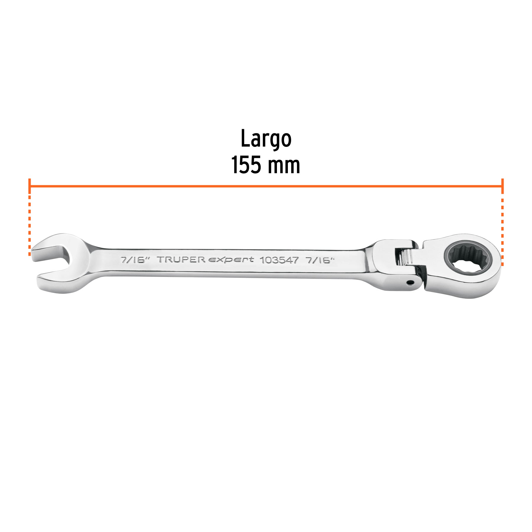Llave combinada con matraca 7/16' flexible, Expert