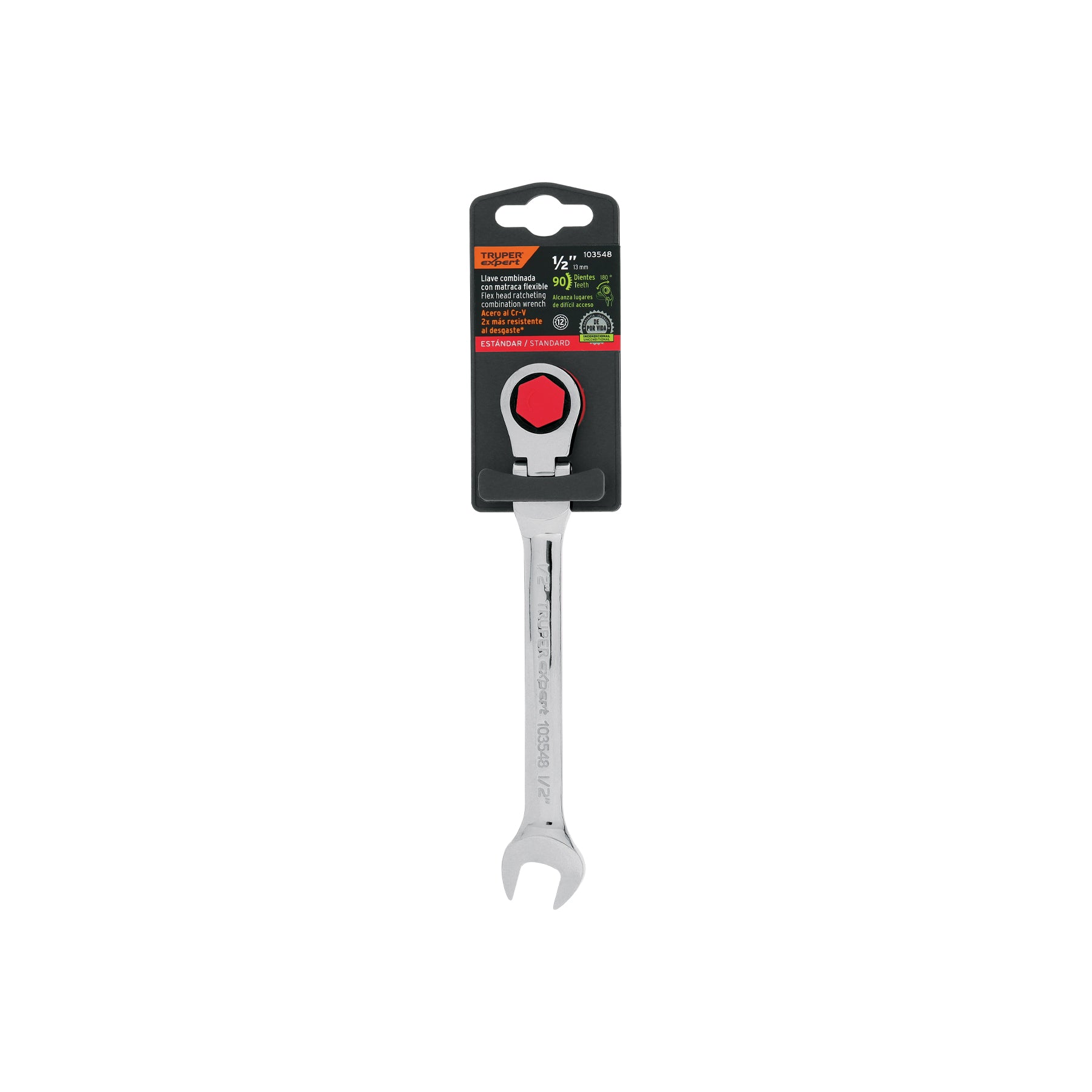 Llave combinada con matraca 1/2' flexible, Expert