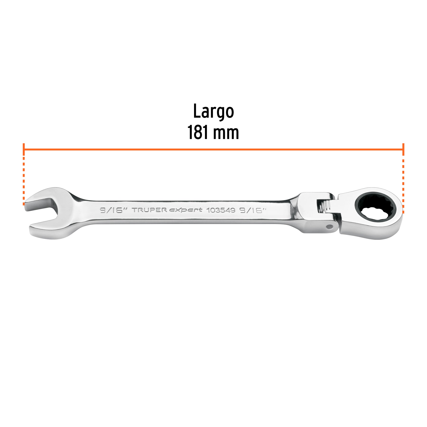 Llave combinada con matraca 9/16' flexible, Expert