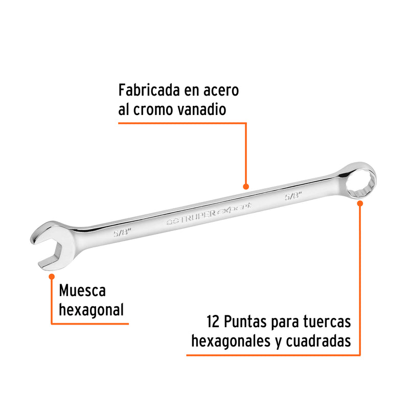 Llave combinada, extralarga, 5/8" x 240 mm