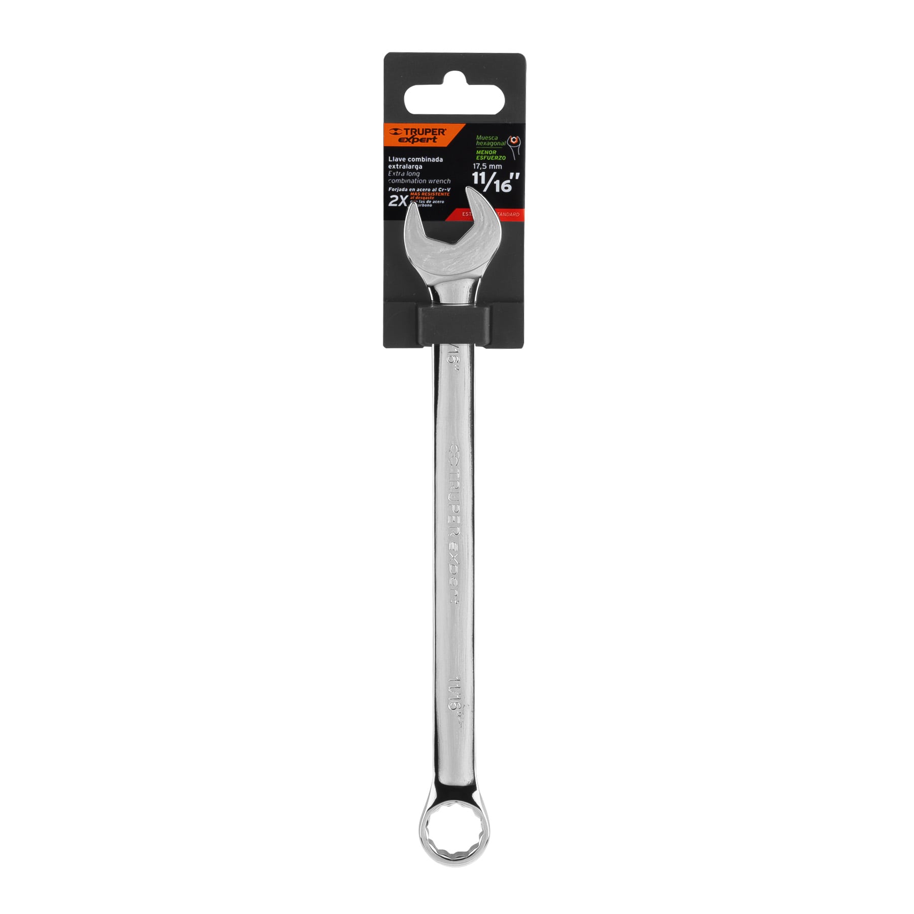 Llave combinada, extralarga, 11/16" x 259 mm