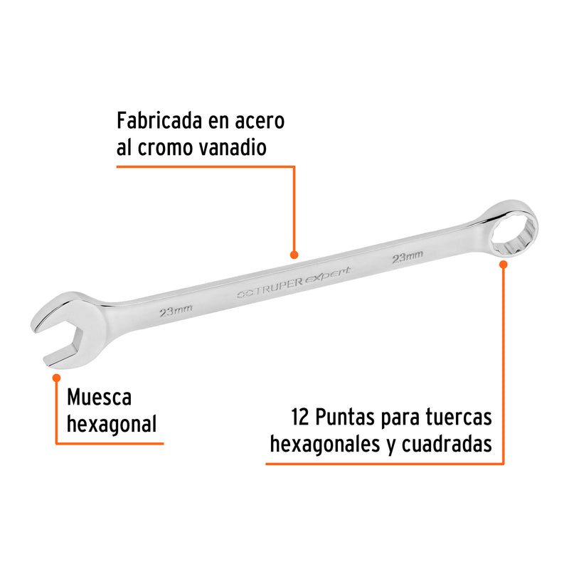 Llave combinada, extralarga, milimétrica, 23 x 316 mm
