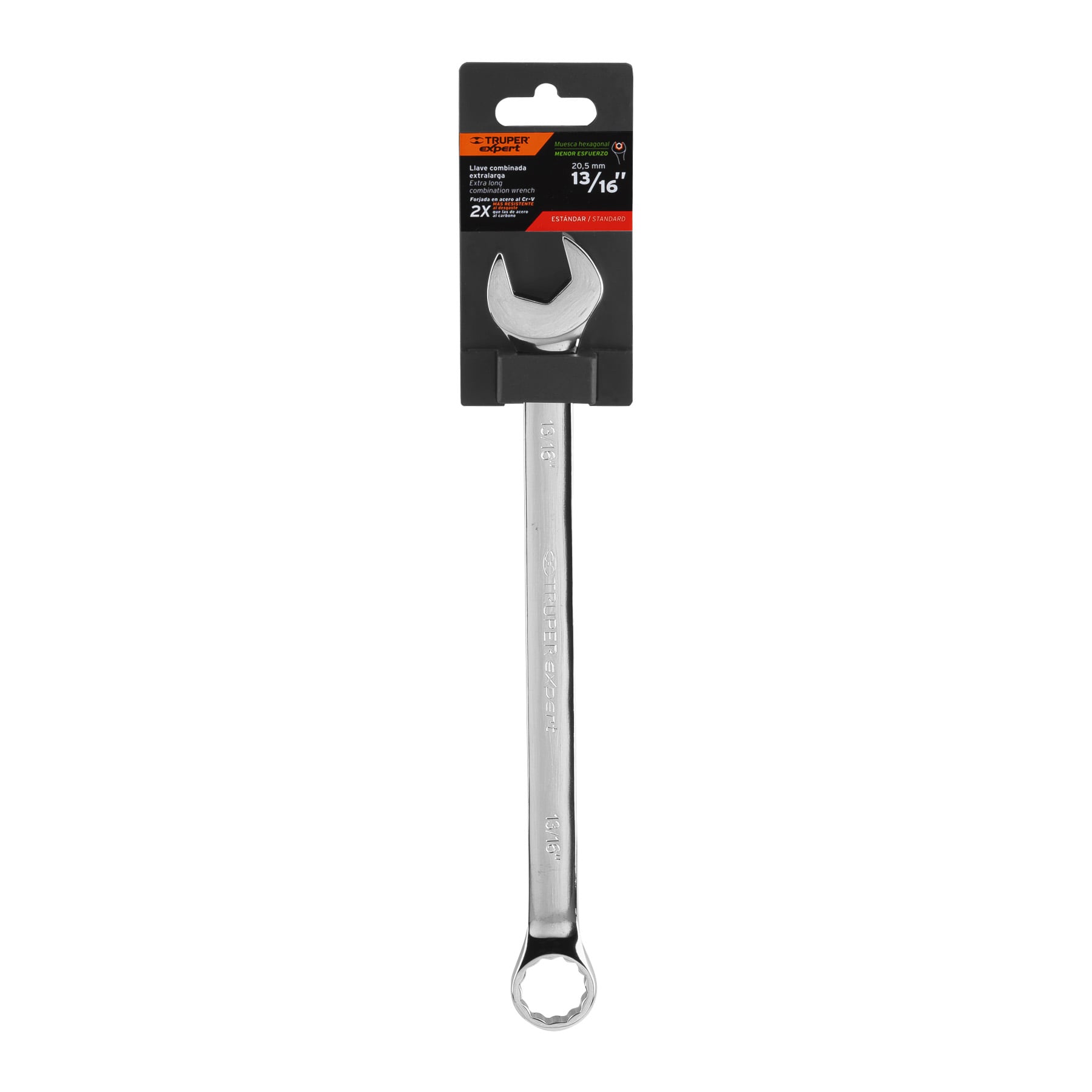 Llave combinada, extralarga, 13/16" x 298 mm