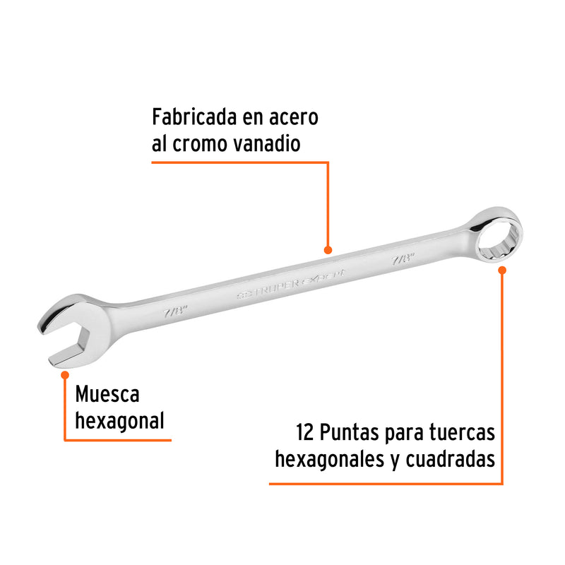 Llave combinada, extralarga, 7/8" x 316 mm