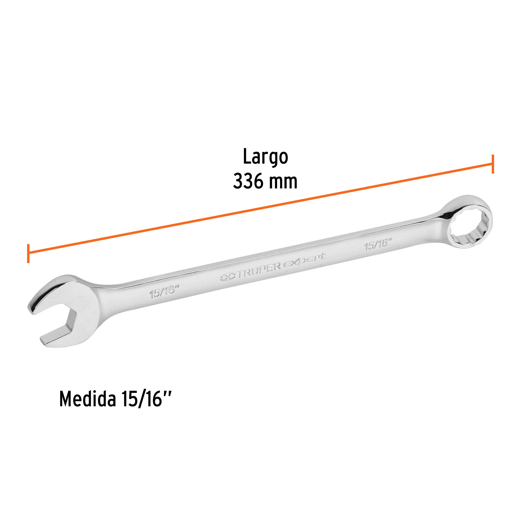 Llave combinada, extralarga, 15/16" x 336 mm