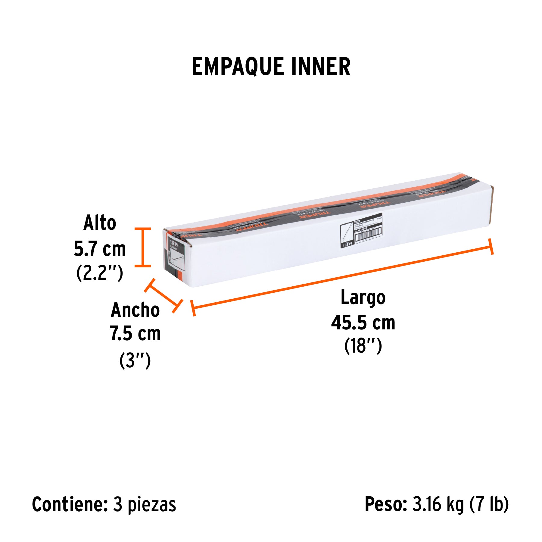 Llave combinada, extralarga, milimétrica, 34 x 465 mm