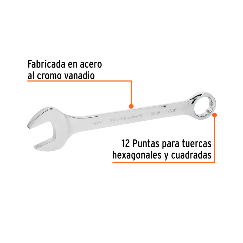 Llave combinada, extralarga, 1-7/8" x 648 mm