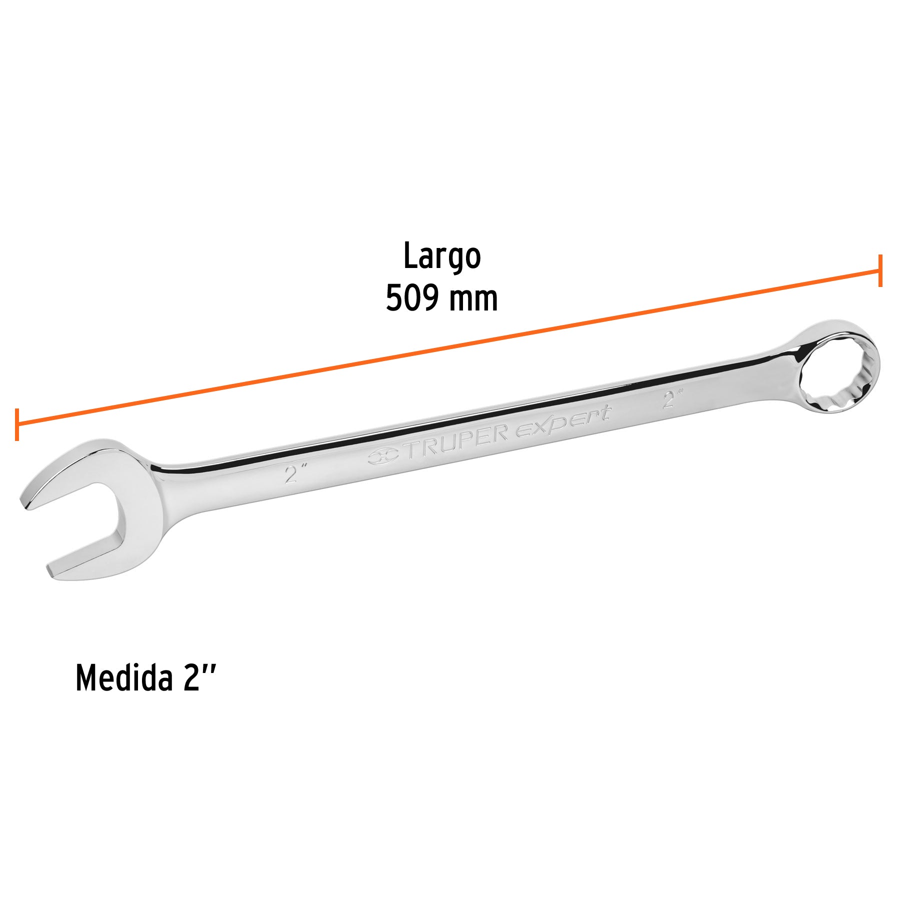Llave combinada, extralarga, 2" x 648 mm