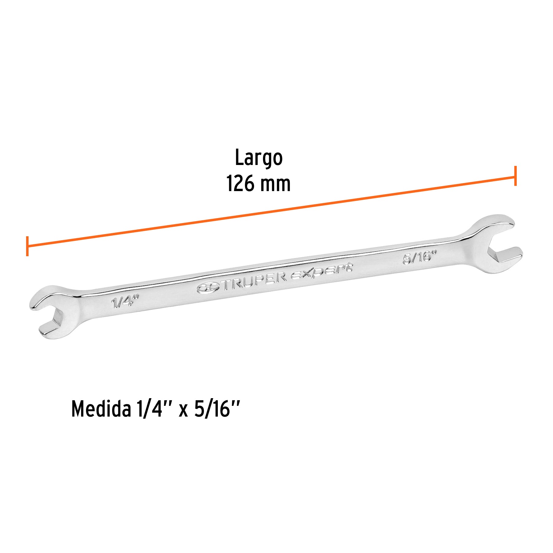 Llave española, 1/4 x 5/16" x 105 mm