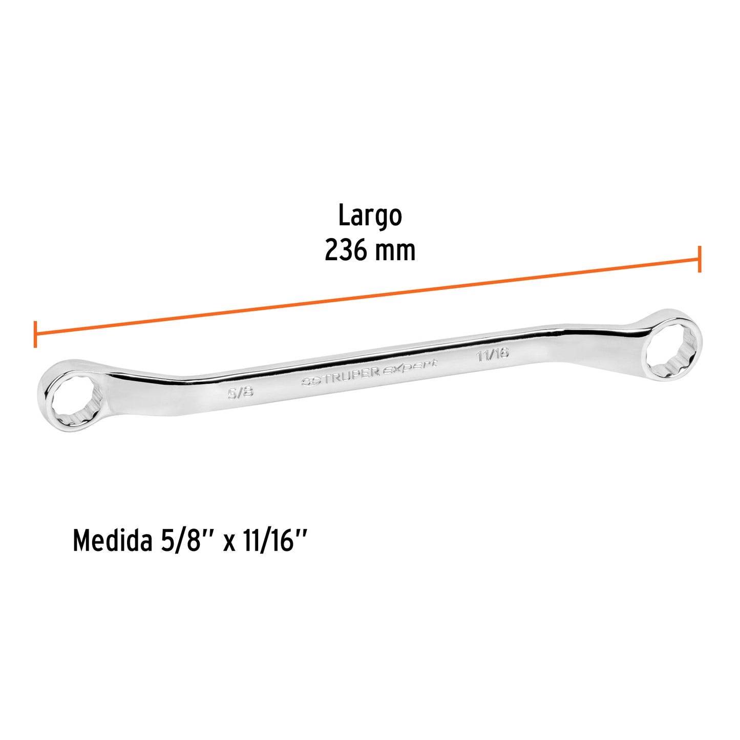 Llave de estrías, 5/8 x 11/16" x 236 mm