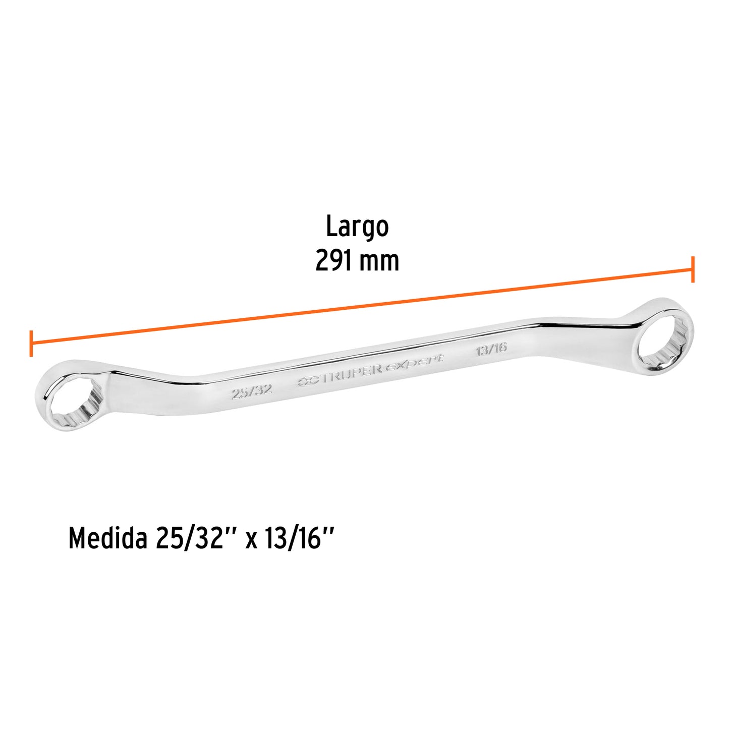Llave de estrías, 25/32 x 13/16" x 291mm