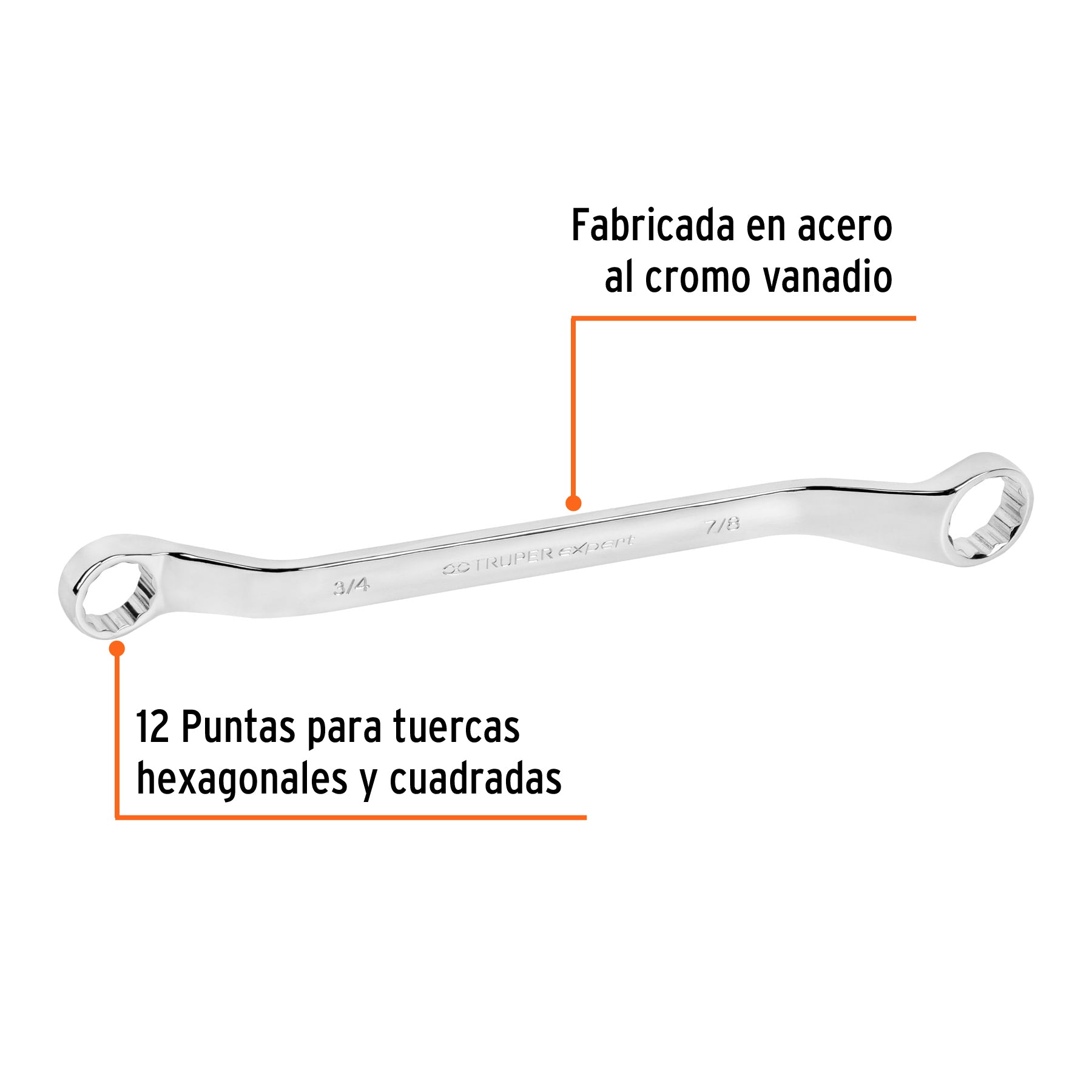 Llave de estrías, 3/4 x 7/8" x 291mm