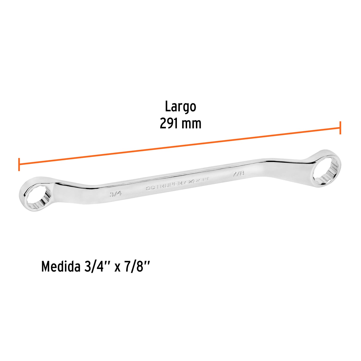 Llave de estrías, 3/4 x 7/8" x 291mm