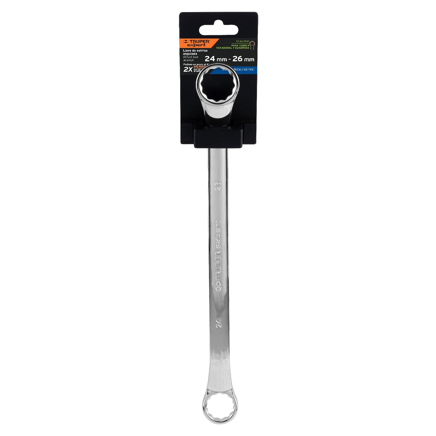 Llave de estrías, milimétrica, 24 x 26 x 361 mm