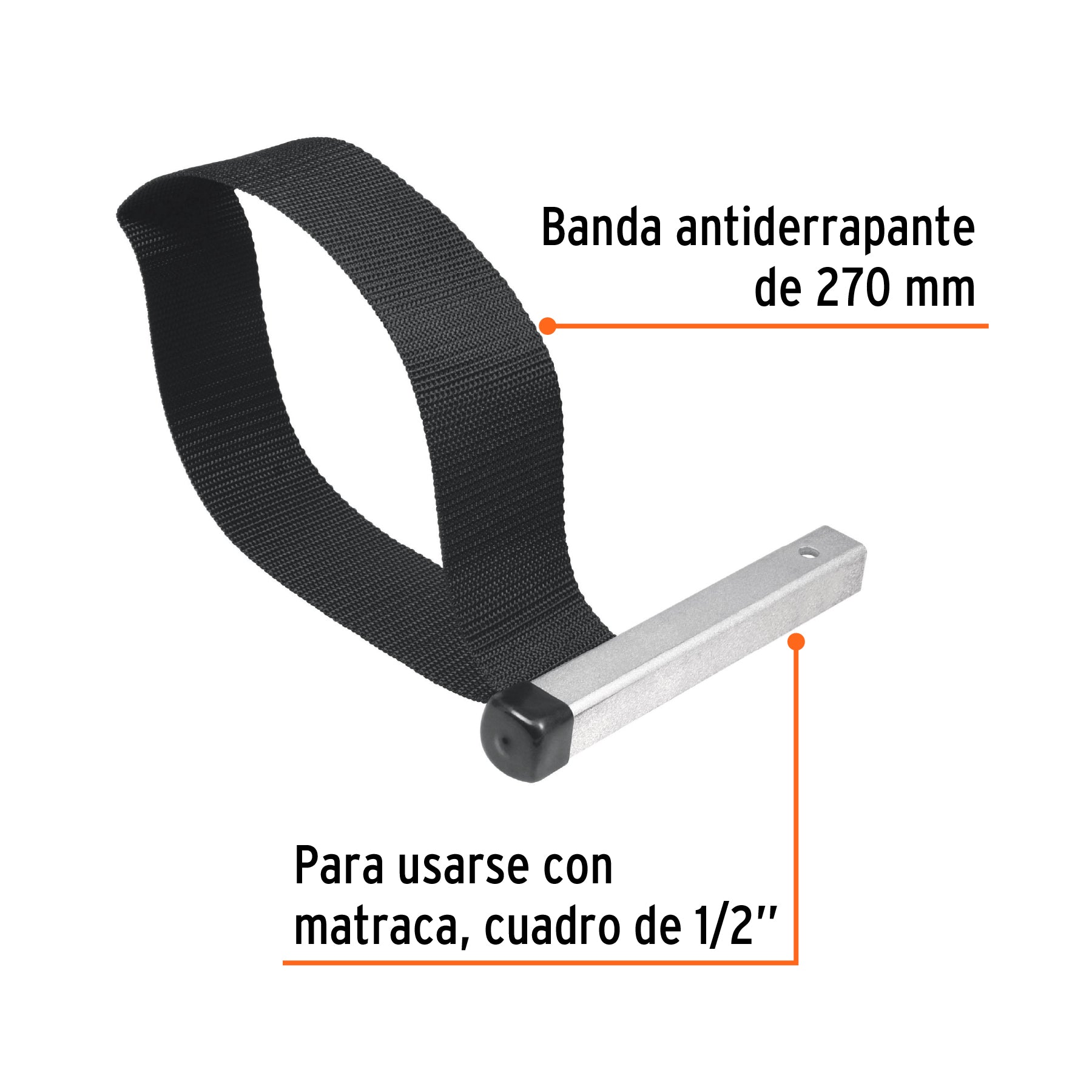 Llave de banda nailon, 150 mm