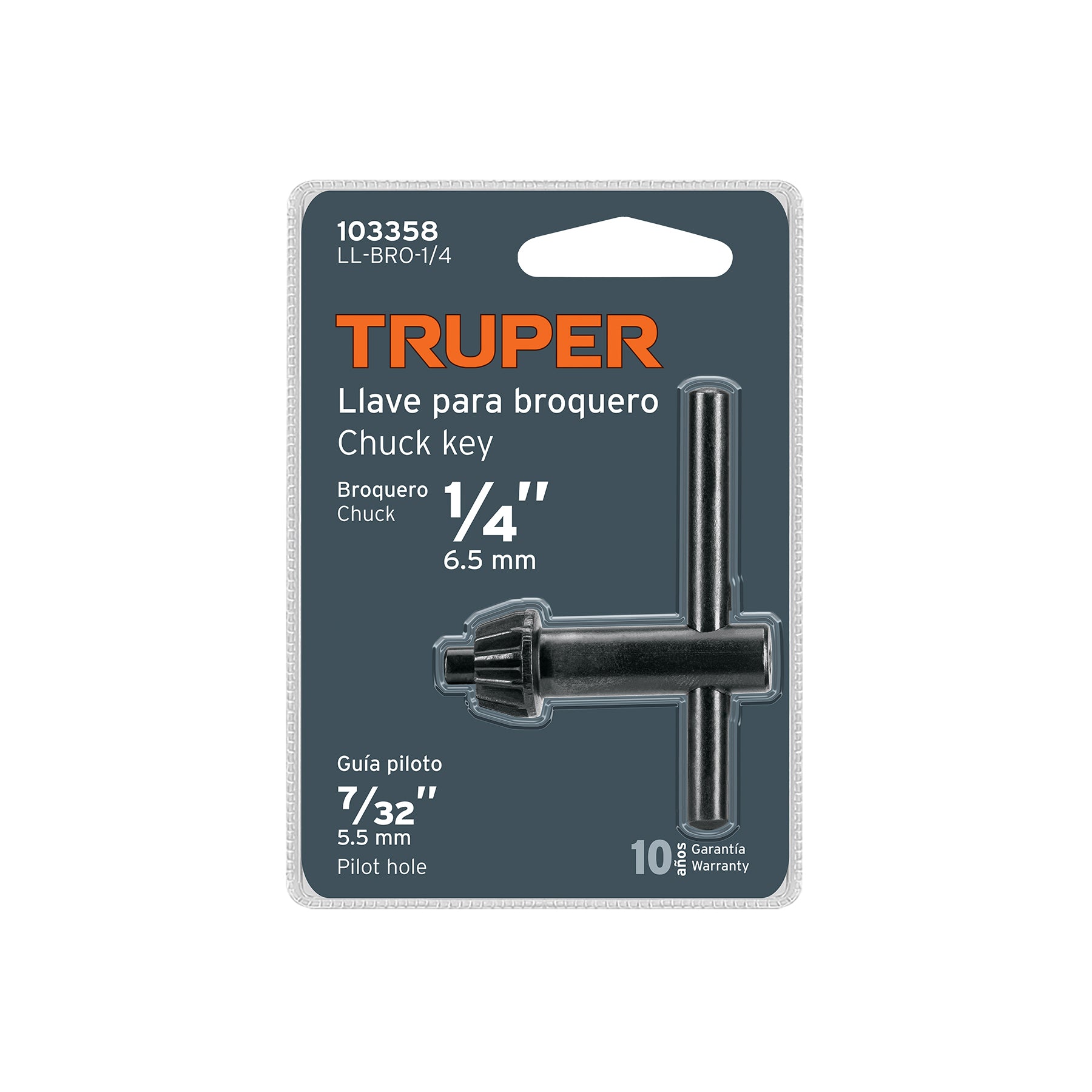 Llave para broquero de 1/4', Truper