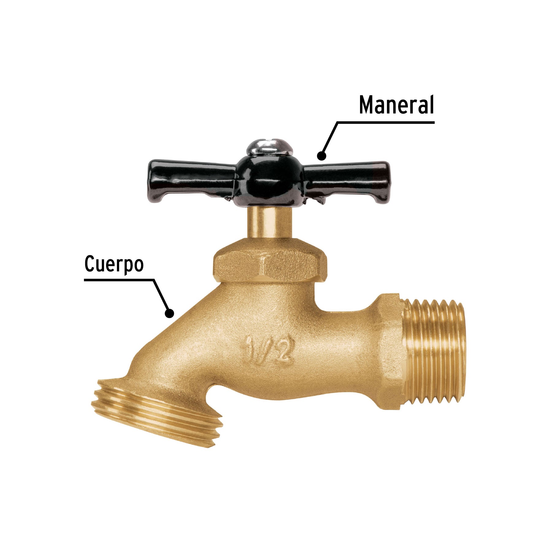 Llave de nariz para jardín, 1/2" en blister, Pretul